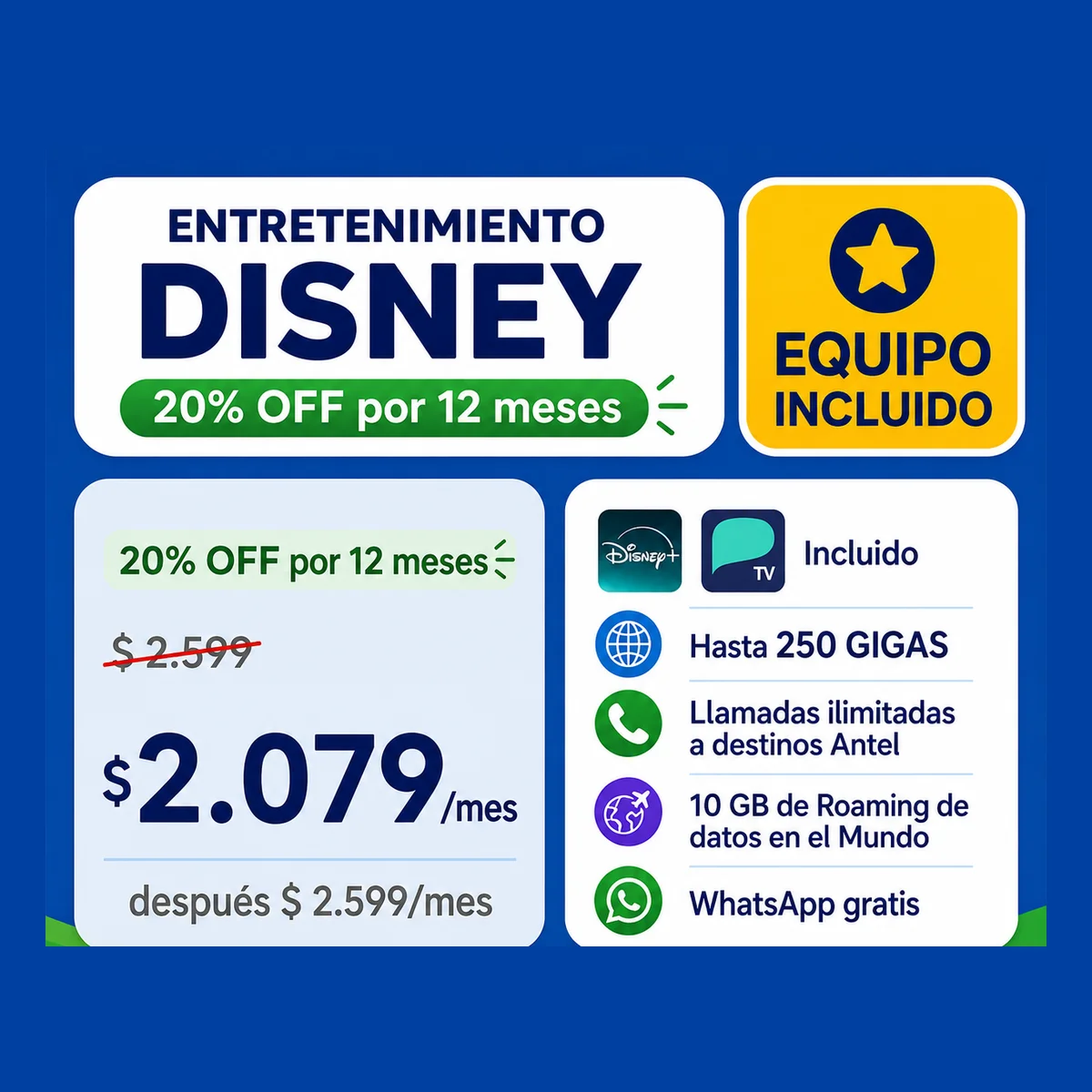 PLAN 250GB ENTRETENIMIENTO DISNEY